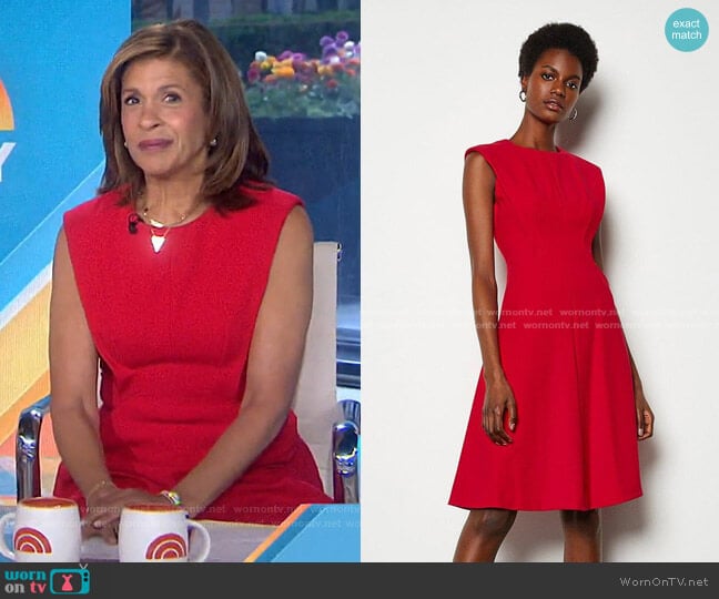 Karen Millen Sculptured Tailored Dress worn by Hoda Kotb on Today