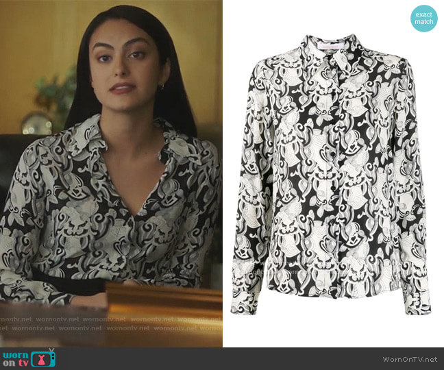 See by Chloe All-over Print Shirt worn by Veronica Lodge (Camila Mendes) on Riverdale