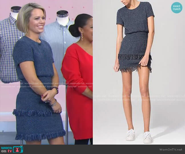 Maje Smocked Fringe Hem worn by Dylan Dreyer on Today