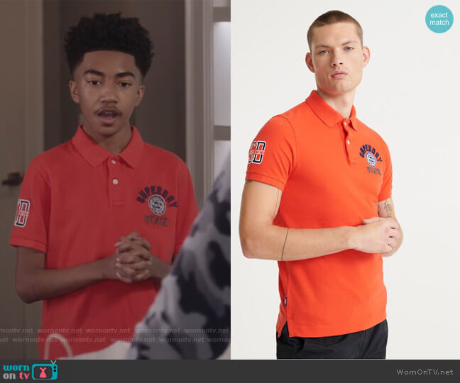 Superdry Superstate Polo worn by Jack Johnson (Miles Brown) on Black-ish