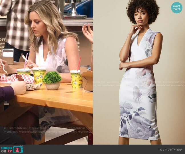 Ted Baker Marah Bouquet Bodycon Dress worn by Tami (Taylor Louderman) on Kenan