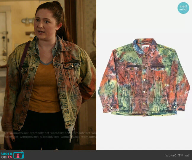 Profound Tie Dye Denim Trucker Jacket worn by Debbie Gallagher (Emma Kenney) on Shameless