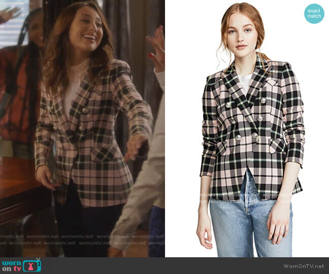 Veronica Beard Miller Dickey Jacket worn by Ana Torres (Francia Raisa) on Grown-ish