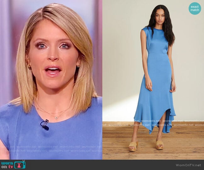 Veronica Beard Peony Sleeveless Asymmetric Dress worn by Sara Haines on The View
