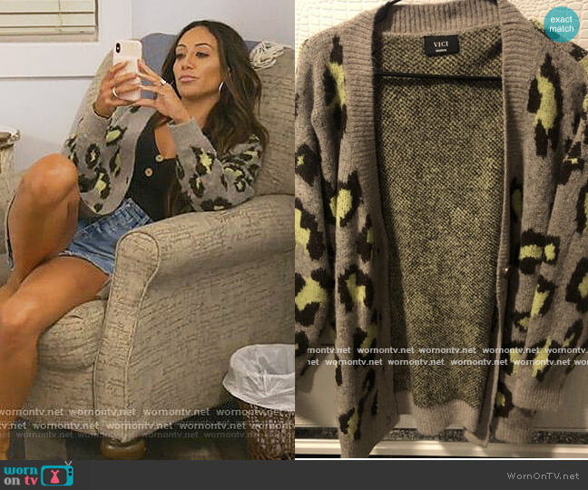 Vici Leopard Sweater worn by Melissa Gorga on The Real Housewives of New Jersey
