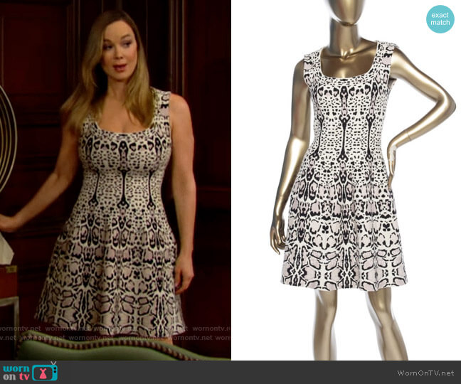 Alaia Wool Printed Mini Dress worn by Donna Logan (Jennifer Gareis) on The Bold and the Beautiful