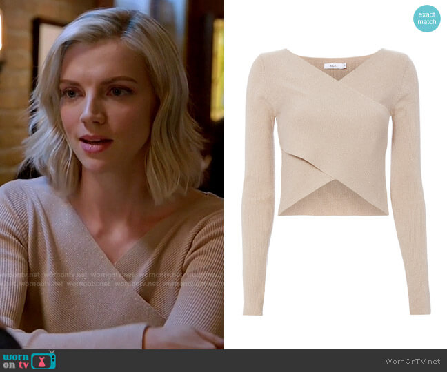 A.L.C. Noe Lurex Top worn by Sylvie Brett (Kara Killmer) on Chicago Fire