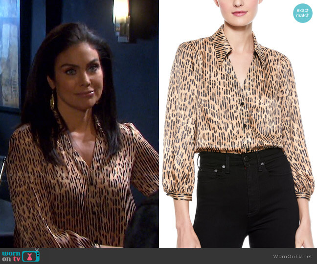 Alice + Olivia Sheila Blouse worn by Chloe Lane (Nadia Bjorlin) on Days of our Lives