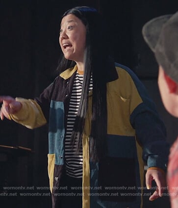 Alice’s corduroy colorblock jacket on Good Trouble