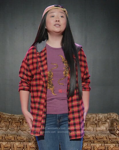 Alice’s purple tiger graphic tee on Good Trouble