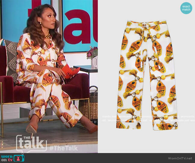 Aliette Chateau Silk Pant worn by Elaine Welteroth on The Talk