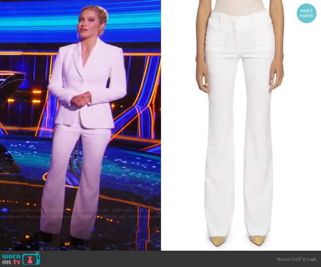 Altuzarra High-Rise Flare Pants worn by Sara Haines on The Chase