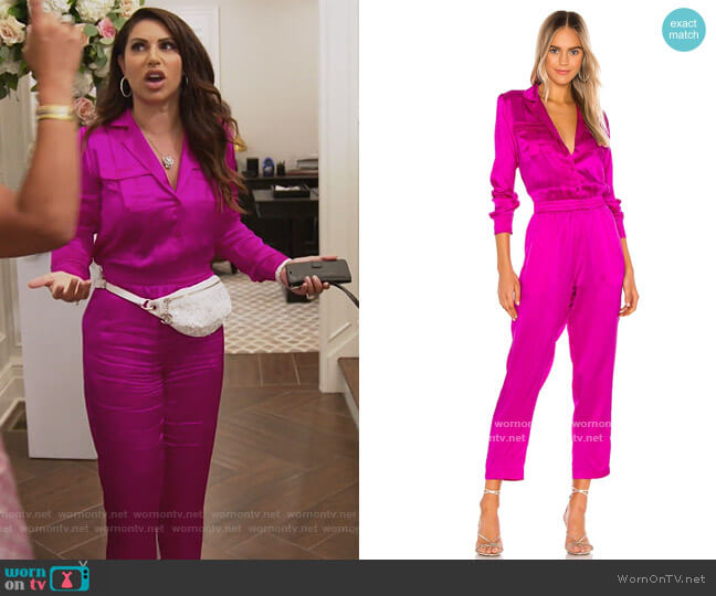 Amanda Uprichard X Revolve Felix Jumpsuit worn by Jennifer Aydin on The Real Housewives of New Jersey
