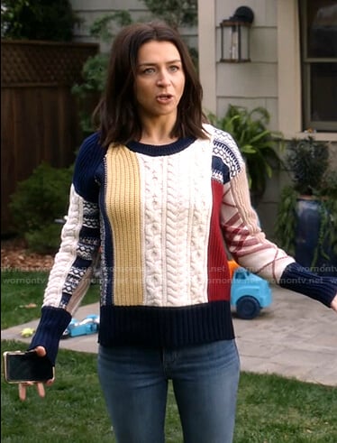 Amelia’s cable knit sweater on Greys Anatomy