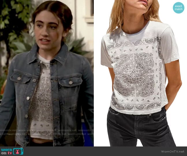 AMO Bandana Tee worn by Jackie Raines (Rachel Sennott) on Call Your Mother