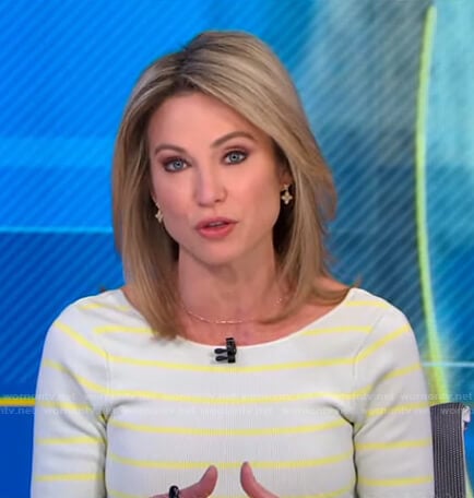 Amy’s striped long sleeve top on Good Morning America