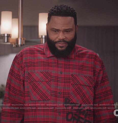 Andre’s red plaid shirt on Black-ish