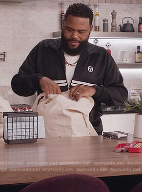 Andre’s black track jacket on Black-ish