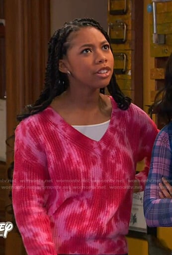 Angelica’s pink tie dye sweater on Ravens Home