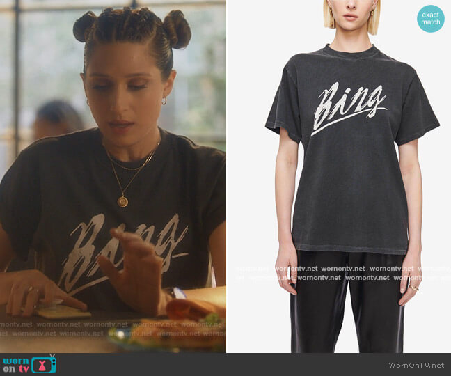 Anine Bing Lili Cotton Bing Tee worn by Nomi Segal (Emily Arlook) on Grown-ish