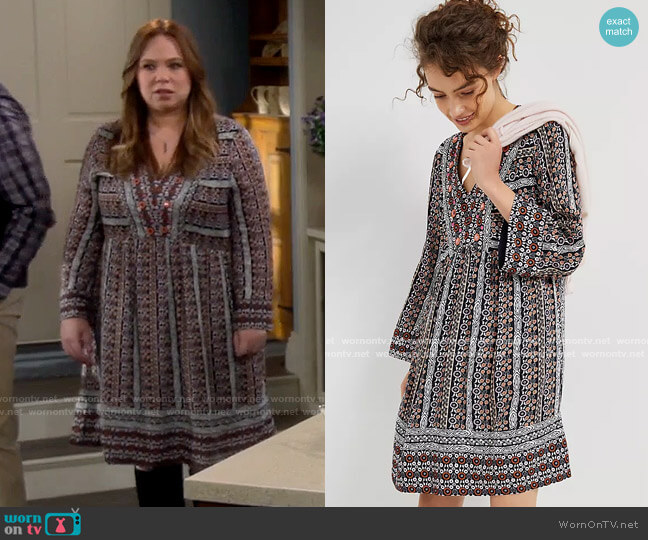 Maeve Naomi Embroidered Tunic Dress worn by Vanessa Baxter (Nancy Travis) on Last Man Standing