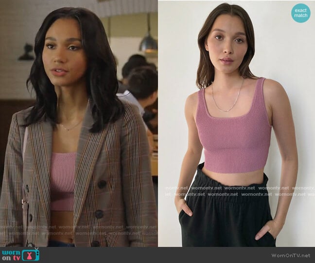 Babaton Sculpt Knit Tank worn by Layla Keating (Greta Onieogou) on All American
