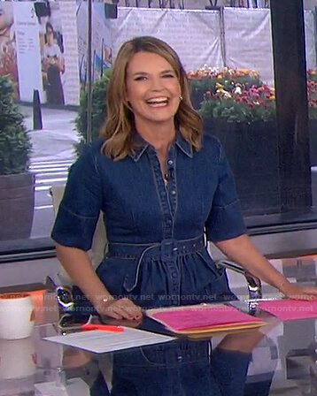 Savannah’s belted denim dress on Today