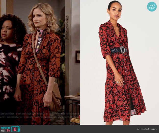 ba&sh Aline Dress worn by Jean Raines (Kyra Sedgwick) on Call Your Mother