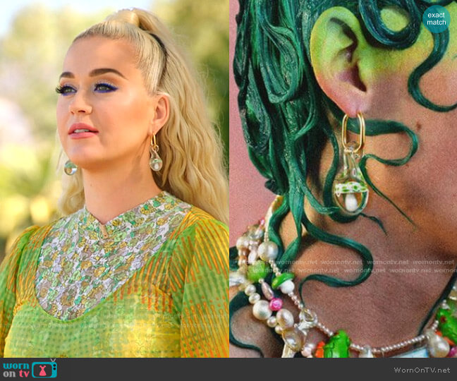 Beepy Bella Beepy Babes Mushroom Earrings worn by Katy Perry on American Idol
