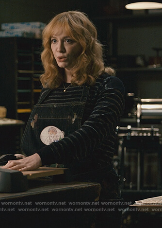 Beth’s navy stripe sweater on Good Girls