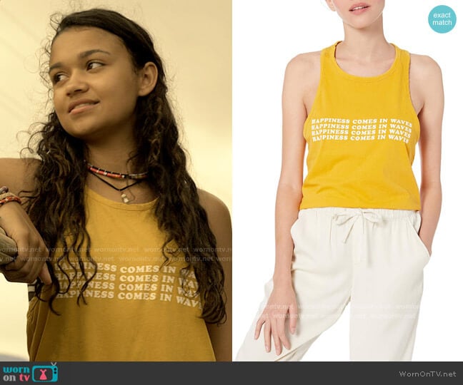 Billabong Happiness Tank worn by Kiara Carrera (Madison Bailey) on Outer Banks