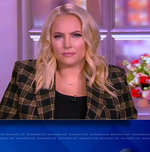 Meghan’s black plaid blazer on The View