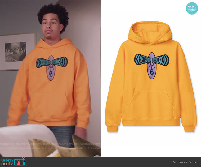 We Are Brain Dead Bulging Embroidered Hoodie worn by Andre Johnson Jr (Marcus Scribner) on Black-ish