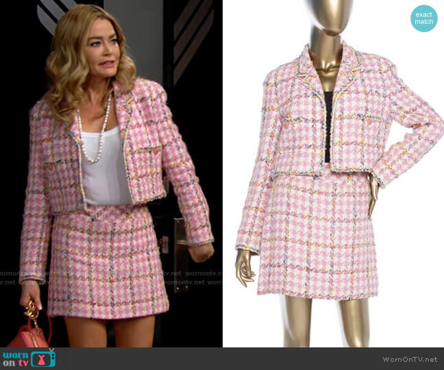 Chanel Vintage Tweed Skirt Set worn by Shauna Fulton (Denise Richards) on The Bold and the Beautiful