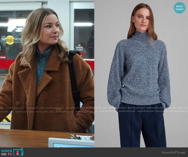 Club Monaco Rib Turtleneck Sweater worn by Nicolette Nevin (Emily VanCamp) on The Resident