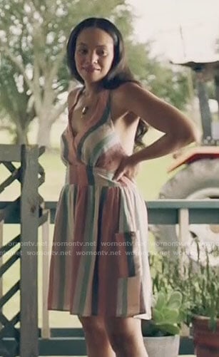 Darla’s striped halter dress on Queen Sugar