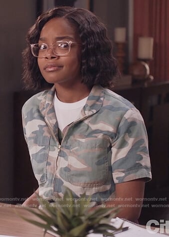 Diane’s camo jumpsuit on Black-ish