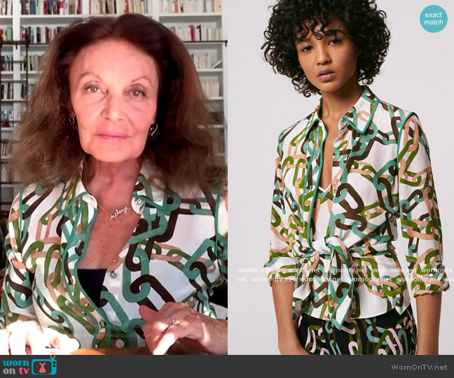 Diane von Furstenberg Kate Silk Crepe De Chine Shirt