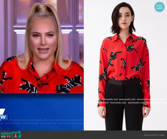 Diane von Furstenberg Leanna Blouse worn by Meghan McCain on The View