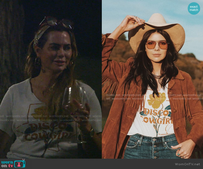 Disco Cowgirl Texas Edition Tee worn by D’Andra Simmons on The Real Housewives of Dallas