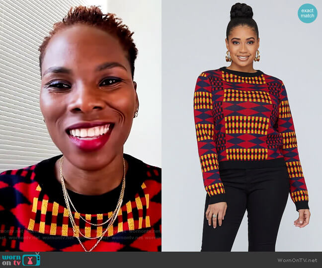 D'iyanu Abani African Print Kente Women's Sweater