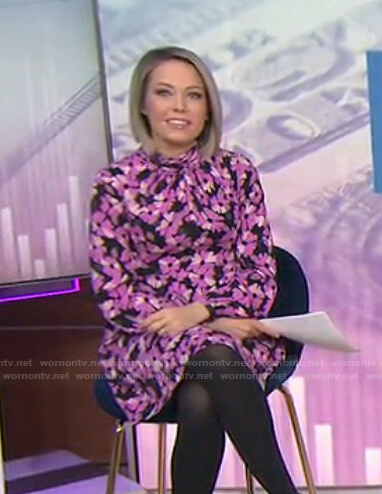 Dylan’s black and pink floral dress on Today