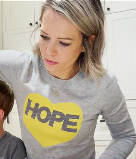 Dylan’s grey Hope Sweater on Today