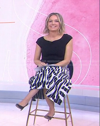 Dylan’s black and white printed skirt on Today