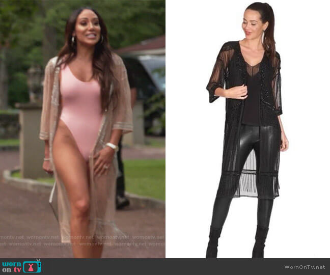Envy Pink Kimono worn by Melissa Gorga on The Real Housewives of New Jersey