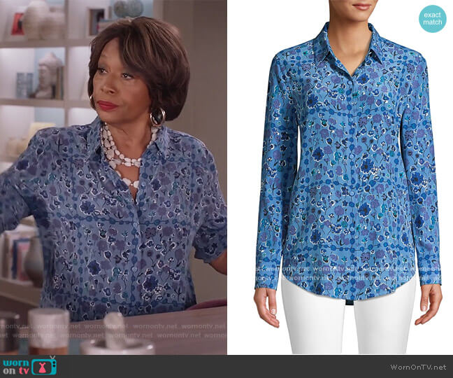Equipment Essential Floral Silk Shirt