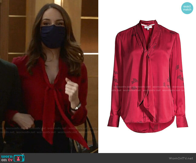 Equipment Fayanna Silk Neck-Tie Blouse worn by Isabella Colón (Yara Martinez) on Bull