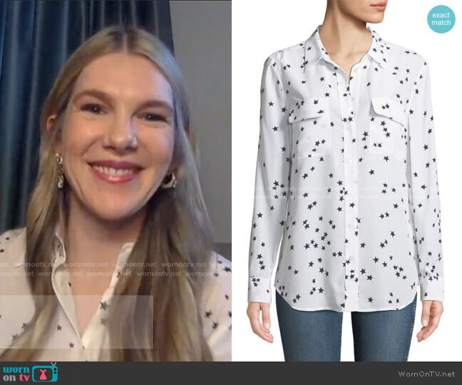 Equipment Slim Signature Star-Print Shirt