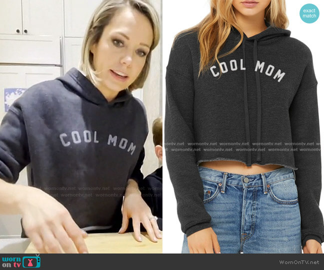 Espwa Cool Mom Cropped Fleece Hoodie worn by Dylan Dreyer on Today