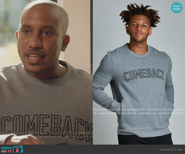 Four Laps Signature Fleece Crewneck worn by Gary Williams (Chris Redd) on Kenan